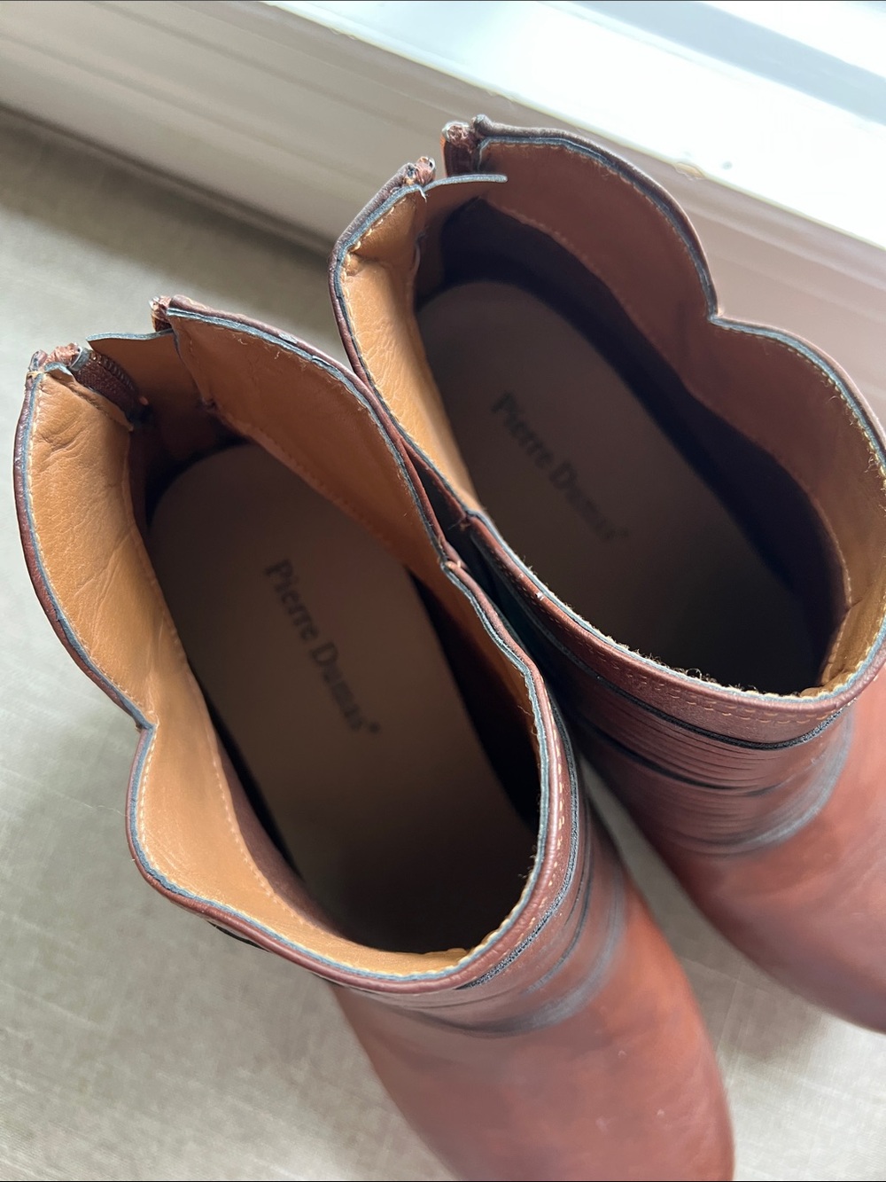Pierre Dumas Brown Leather Platform Clog Mules - Picture 3 of 6